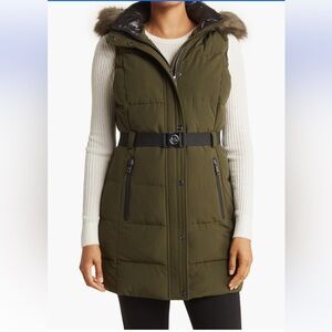 Michael Kors Olive Green Puffer Vest - XL